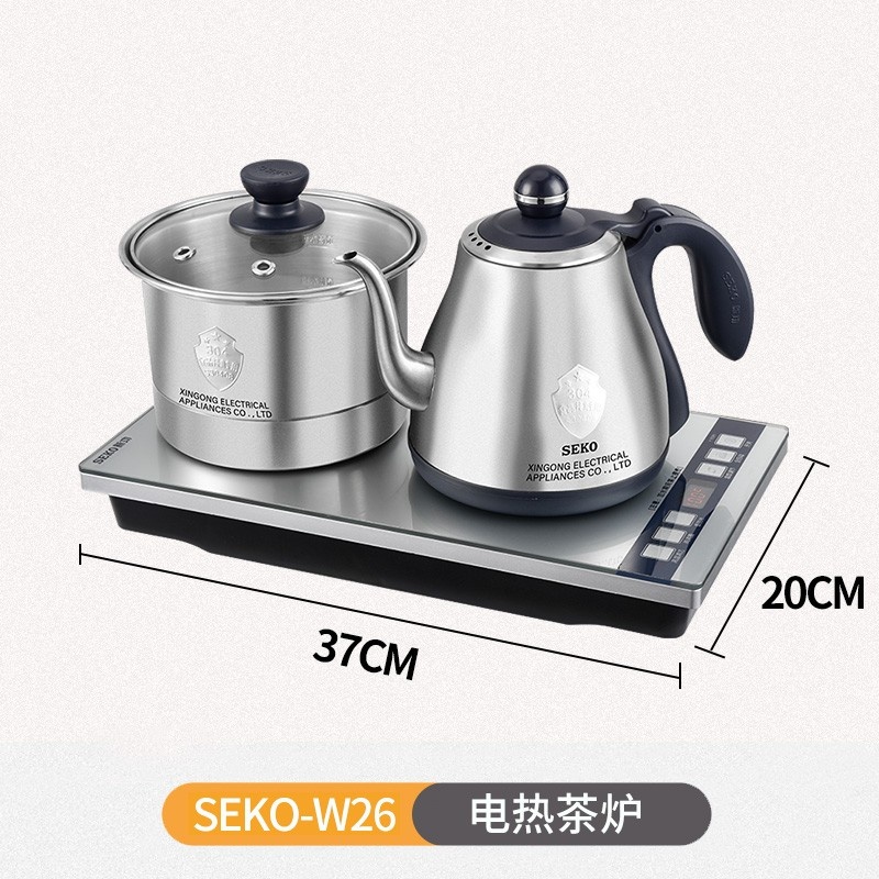 SEKO/新功 W26/W38全自动上水电热水壶底部涌泉加水电茶炉