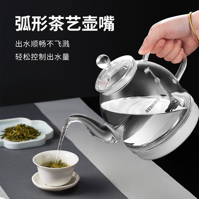 SEKO/新功 W34双炉全自动上水电热水壶煮茶器喷淋式电茶炉