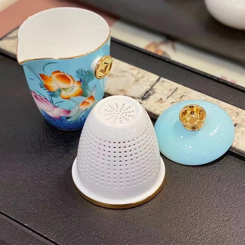 新功茶馆 便携式旅行茶具套装潮州骨瓷随行快客杯户外陶瓷工夫茶具