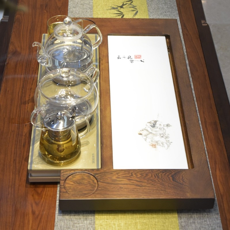 SEKO/新功 F182花梨木实木茶盘大套装整套全自动一体底部上水泡茶具