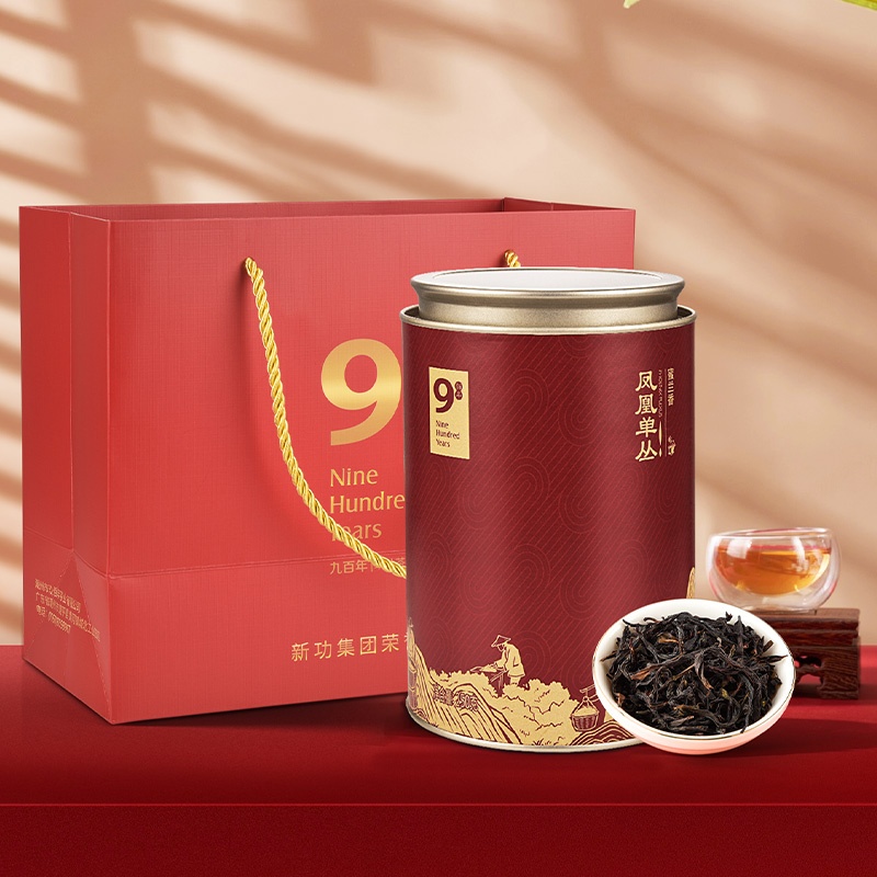 九百年茶业 潮州乌龙茶凤凰单丛礼盒装蜜兰香（鼎新福罐）250g
